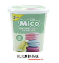 Mico Macaron Cookies Ice Cream Matcha Flavor 88g