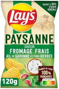 Lay's Paysanne saveur fromage frais ail de Garonne et fines herbes - 120 g