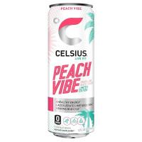 Celsius Sparkling Peach Vibe Fitness Drink, 355ml