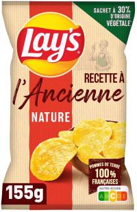 Chips à l'ancienne nature LAY'S le sachet de 155g