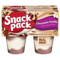 Snack Pack Chocolate Vanilla Pudding 4cups 368g