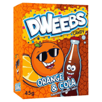 Dweebs Candy Orange & Cola Flavoured Crunchy Sweets 45g