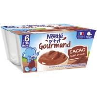 NESTLE P'TIT GOURMAND Cacao - 4 x 100g - Dès 6 mois
