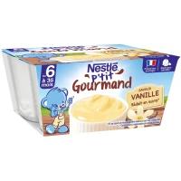 Nestle Desserts bébé 6+ mois vanille p'tit gourmand 4x100g
