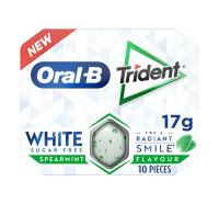 TRIDENT ORAL B WHITE SPEARMINT 17G