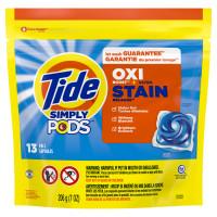 Tide Simply Pods Oxi Laundry Detergent Pacs, Fresh Scent, 13 Ea